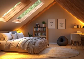 chambre sous combles faible hauteur​