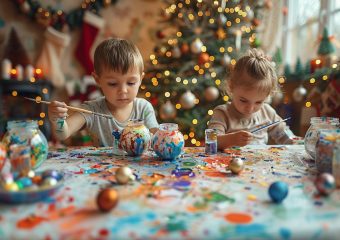 Activités peinture en crèche