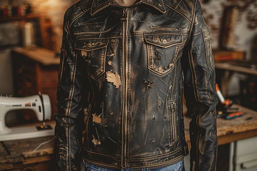Comment réparer une veste en simili cuir qui s’effrite ?